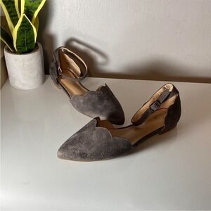 BALLET Chic Brown Women's Scalloped‎ Flats